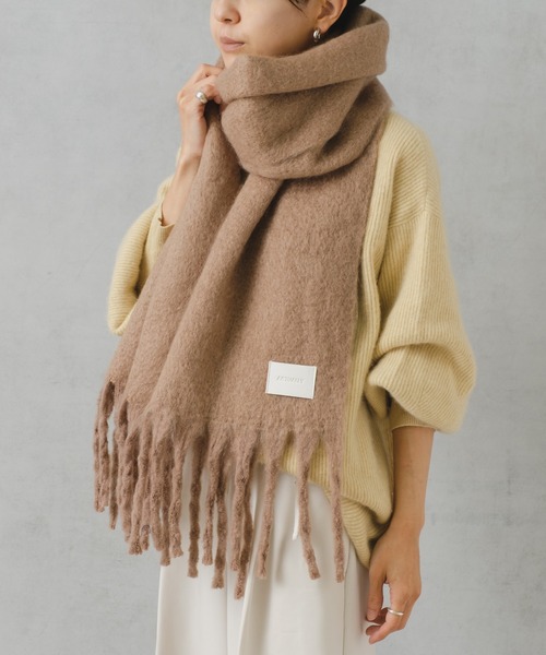 Actually（アクチュアリー）の「ブークレストール（ストール/ショール・レディース・ブルー/アイボリー/グレイッシュベージュ・フリー）」の13枚目の写真