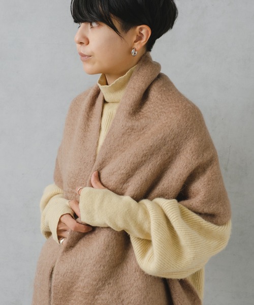 Actually（アクチュアリー）の「ブークレストール（ストール/ショール・レディース・ブルー/アイボリー/グレイッシュベージュ・フリー）」の20枚目の写真