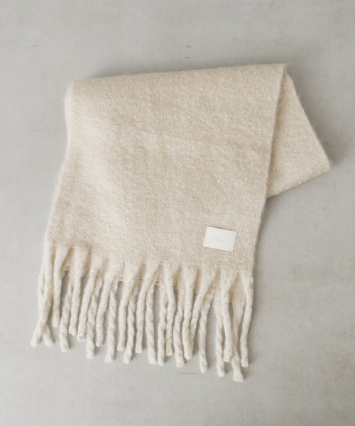 Actually（アクチュアリー）の「ブークレストール（ストール/ショール・レディース・ブルー/アイボリー/グレイッシュベージュ・フリー）」の8枚目の写真