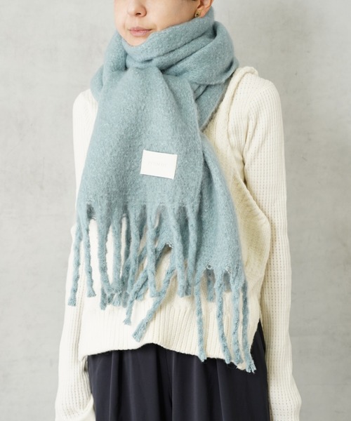 Actually（アクチュアリー）の「ブークレストール（ストール/ショール・レディース・ブルー/アイボリー/グレイッシュベージュ・フリー）」の14枚目の写真