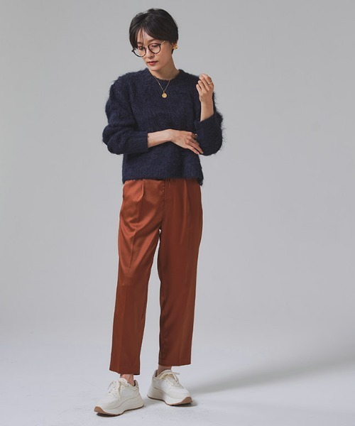 RASW（ラス）の「[RASW]モヘアタッチクロップドニット（ニット/セーター・レディース・ホワイト/イエロー/ネイビー・M/L）」の21枚目の写真