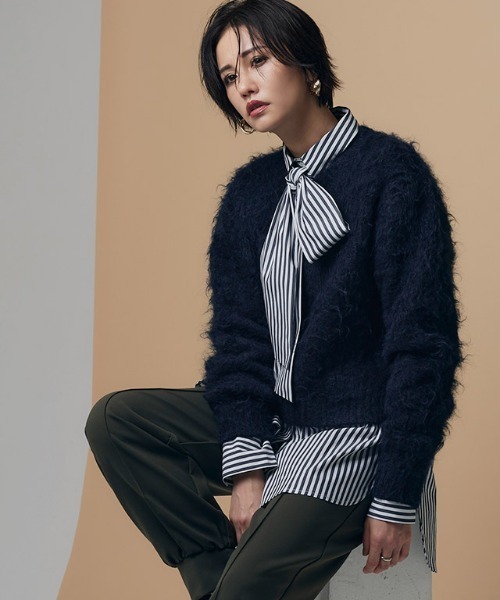 ニット モヘアタッチ クロップド丈 ショート丈 トレンド RASW ラス レディース あすつく 楽天市場】[RASW]【送料無料】モヘアタッチクロップドニット