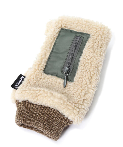 AVIREX（アヴィレックス）の「Ｌ－ボアデミグラブⅡ（手袋・レディース・チャコールグレー/タン・F）」の6枚目の写真