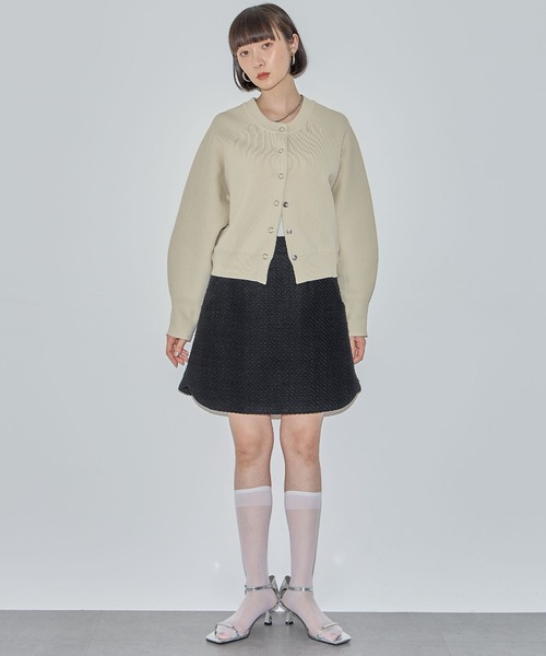 ELLEgirl(エルガール)の「ツイードミニスカート●セットアップ対応●【ELLEgirl/エル ガール】(スカート・レディース・グリーン/アイボリー/ブラック・FREE)」の13枚目の写真