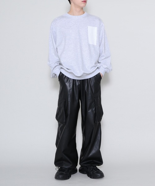 Figments(フィグメンツ)の「合皮カーゴパンツ(その他パンツ・レディース・ブラック・FREE)」の7枚目の写真