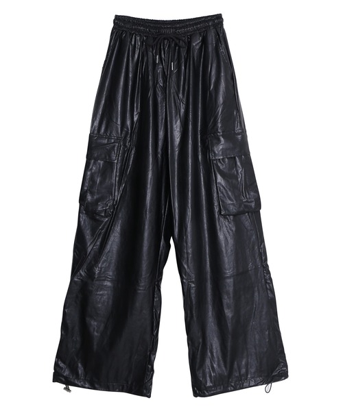 Figments(フィグメンツ)の「合皮カーゴパンツ(その他パンツ・レディース・ブラック・FREE)」の8枚目の写真