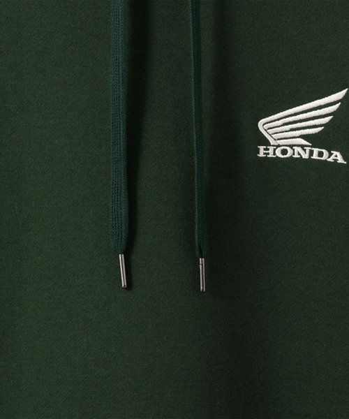 NAVY(ネイビー)の「Honda バックプリントウイングロゴパーカー(パーカー・メンズ・ダークグリーン/グレイッシュベージュ・L/XL/M)」の9枚目の写真