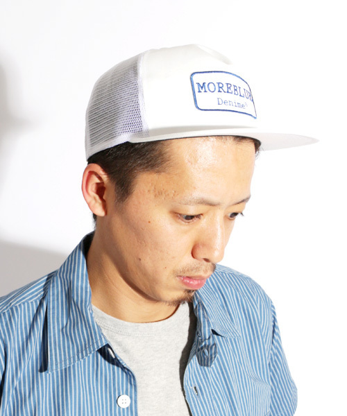 Denime（ドゥニーム）の「LOGO MESH CAP"MORE BLUE"/ロゴメッシュキャップ（キャップ・メンズ・ブルー/オフホワイト/レッド・FREE）」の2枚目の写真