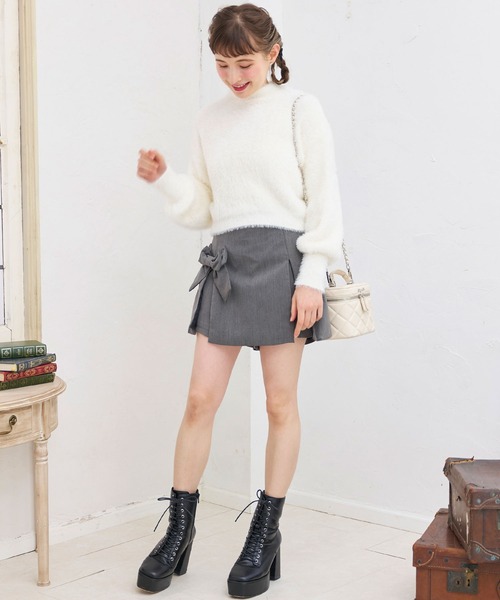 titty＆Co. PETIT（ティティアンドコープティ）の「【titty&Co.PETIT】リボンフラップショートパンツ（その他パンツ・レディース・ブラック/グレー・FREE）」の10枚目の写真