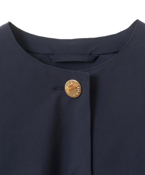 未使用級 マッキントッシュ ハンビー コート 黒 8 L 金ボタン ノーカラー 未使用級 マッキントッシュ ハンビー コート 黒 8 L 金ボタン ノー