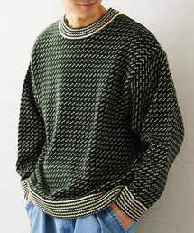 JOURNAL STANDARD relume | オーバーサイズ バーズアイ リブラインニット(ニット/セーター)