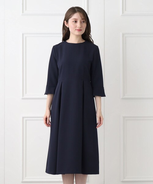 index（インデックス）の「◆≪通勤・セレモニー対応≫ フレアースリーブミニマルワンピース【洗濯機洗い可】（ワンピース・レディース・ブラック/ライトベージュ/ネイビー・42/40/38/36）」の20枚目の写真