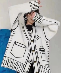 ニットカーディガン秋冬ニットトップス韓国