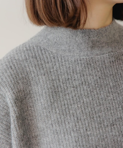 flower（フラワー）の「リボンタートルニット（ニット/セーター・レディース・ホワイト/グレー・FREE）」の9枚目の写真