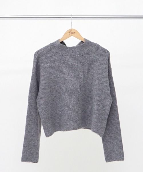 flower（フラワー）の「リボンタートルニット（ニット/セーター・レディース・ホワイト/グレー・FREE）」の19枚目の写真