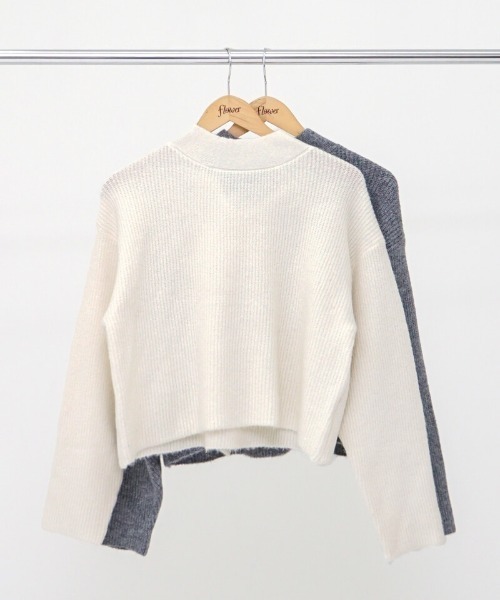 flower（フラワー）の「リボンタートルニット（ニット/セーター・レディース・ホワイト/グレー・FREE）」の20枚目の写真