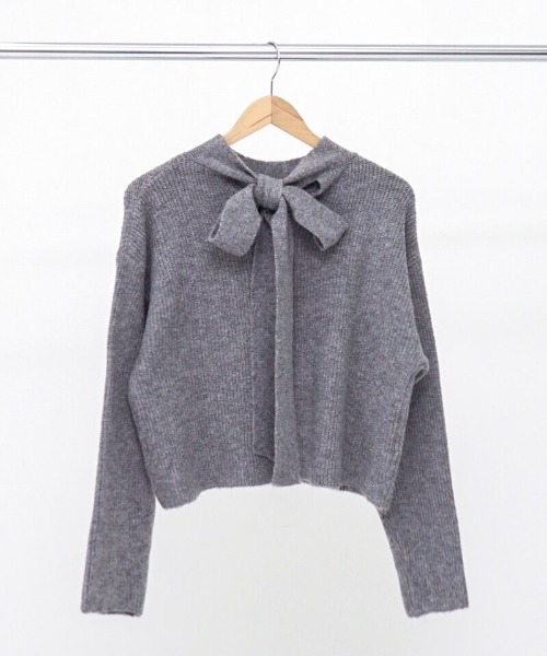 flower（フラワー）の「リボンタートルニット（ニット/セーター・レディース・ホワイト/グレー・FREE）」の22枚目の写真