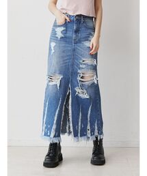 jouetie | スリットロングスカート(デニムスカート)