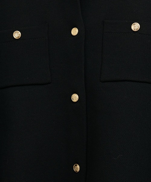 natural couture（ナチュラルクチュール）の「ポリニット金釦ポケ付きカーディガン（カーディガン/ボレロ・レディース・ブラック/オフホワイト/サックスブルー/レッド/その他1/ピンクベージュ/その他2・FREE）」の21枚目の写真