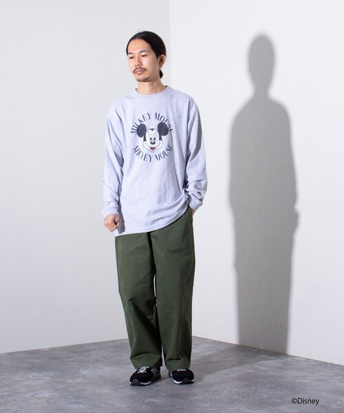 【GOOD ROCK SPEED】MICKEY ミッキープリントロンT ベージュ GOOD ROCK SPEED/グッドロックスピード】MICKEY ロンTシャツ（4-0381-5