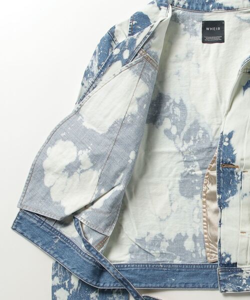WHEIR(ウェア)の「WHEIR BOBSON Gジャン(デニムジャケット・メンズ・ホワイト×ブルー・LARGE/MEDIUM/SMALL)」の3枚目の写真