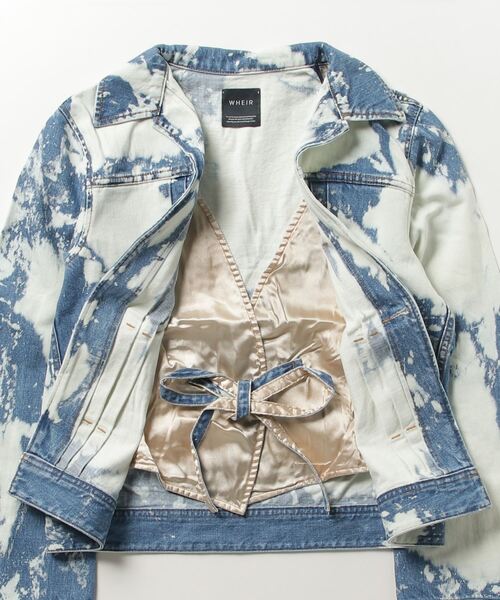WHEIR(ウェア)の「WHEIR BOBSON Gジャン(デニムジャケット・メンズ・ホワイト×ブルー・LARGE/MEDIUM/SMALL)」の4枚目の写真