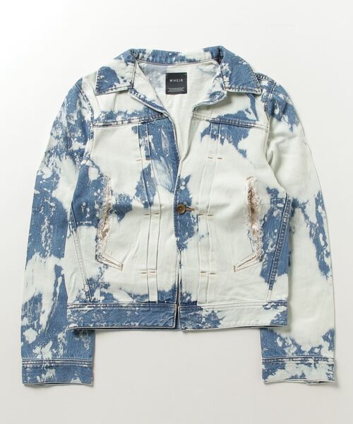 WHEIR(ウェア)の「WHEIR BOBSON Gジャン(デニムジャケット・メンズ・ホワイト×ブルー・LARGE/MEDIUM/SMALL)」の13枚目の写真