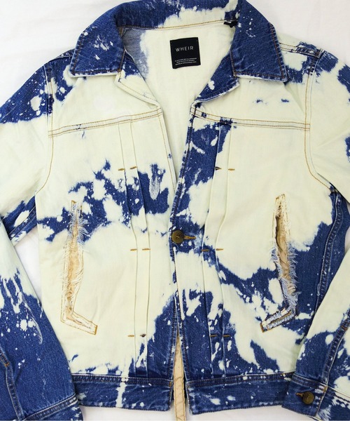 WHEIR(ウェア)の「WHEIR BOBSON Gジャン(デニムジャケット・メンズ・ホワイト×ブルー・LARGE/MEDIUM/SMALL)」の7枚目の写真