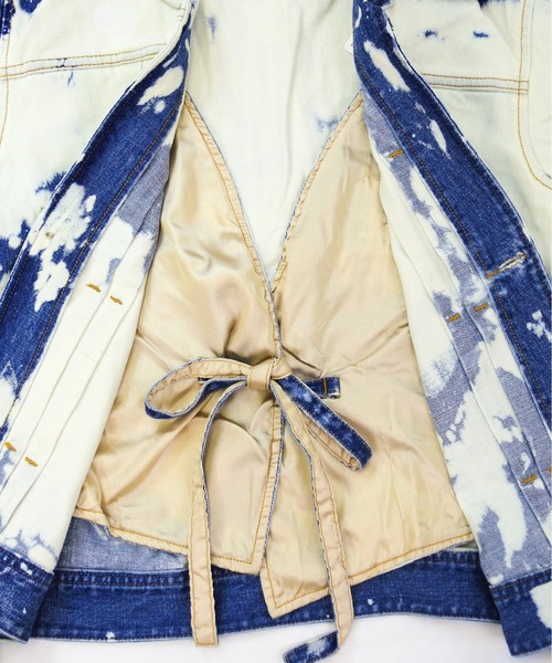 WHEIR(ウェア)の「WHEIR BOBSON Gジャン(デニムジャケット・メンズ・ホワイト×ブルー・LARGE/MEDIUM/SMALL)」の8枚目の写真