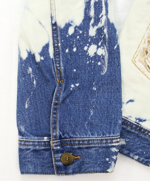 WHEIR(ウェア)の「WHEIR BOBSON Gジャン(デニムジャケット・メンズ・ホワイト×ブルー・LARGE/MEDIUM/SMALL)」の12枚目の写真