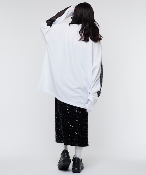 【セール】【Narcissus】ロゴメッシュロングTシャツ（Tシャツ/カットソー）｜Narcissus（ナルシス）