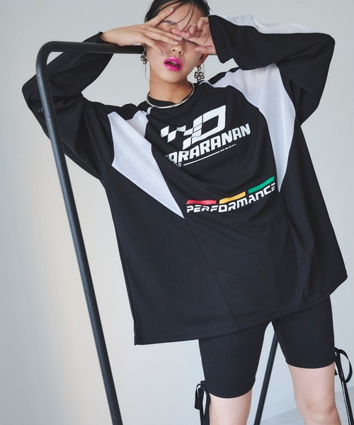 【セール】【Narcissus】ロゴメッシュロングTシャツ（Tシャツ/カットソー）｜Narcissus（ナルシス）