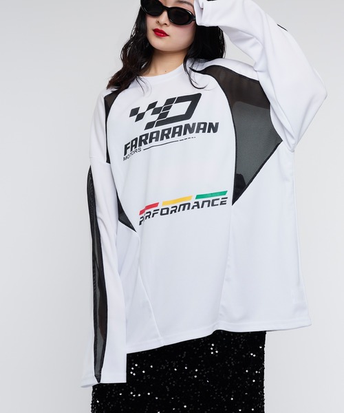 【セール】【Narcissus】ロゴメッシュロングTシャツ（Tシャツ/カットソー）｜Narcissus（ナルシス）