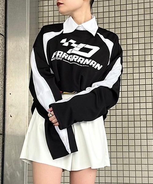 【セール】【Narcissus】ロゴメッシュロングTシャツ（Tシャツ/カットソー）｜Narcissus（ナルシス）