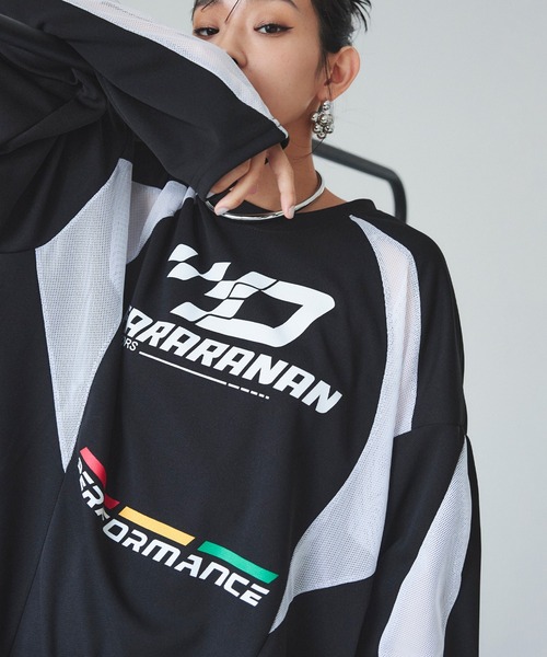 【セール】【Narcissus】ロゴメッシュロングTシャツ（Tシャツ/カットソー）｜Narcissus（ナルシス）