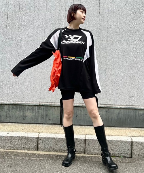 【セール】【Narcissus】ロゴメッシュロングTシャツ（Tシャツ/カットソー）｜Narcissus（ナルシス）