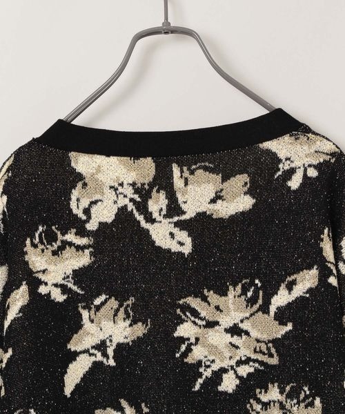 JEANASIS（ジーナシス）の「12GラメフラワーVカーディガン/106349（カーディガン/ボレロ・レディース・ブラック系その他/グレー系その他/パープル系その他/ネイビー系・FREE）」の10枚目の写真