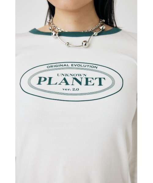MOUSSY(マウジー)の「GARTER DETAIL PRINT LS Tシャツ(Tシャツ/カットソー・レディース・ネイビー/グリーン/ホワイト・FREE)」の22枚目の写真