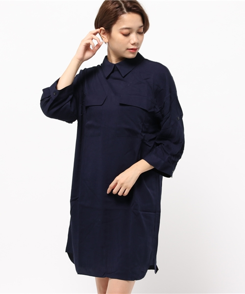 CIAOPANIC（チャオパニック）の「【Ciaopanic】　ビッグポケOP（ワンピース・レディース・ベージュ/カーキ/ネイビー・FREE）」の3枚目の写真