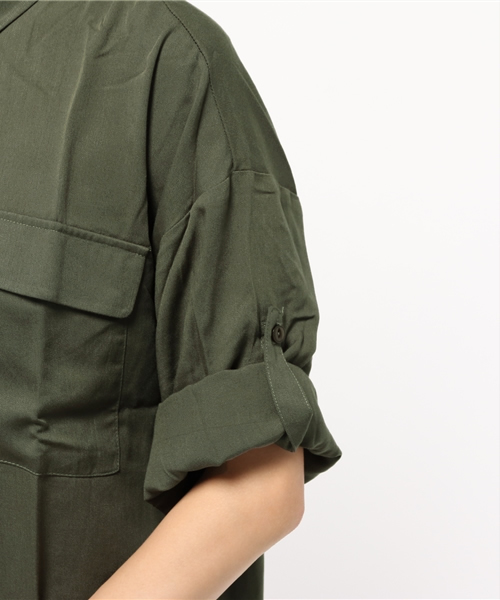 CIAOPANIC（チャオパニック）の「【Ciaopanic】　ビッグポケOP（ワンピース・レディース・ベージュ/カーキ/ネイビー・FREE）」の11枚目の写真