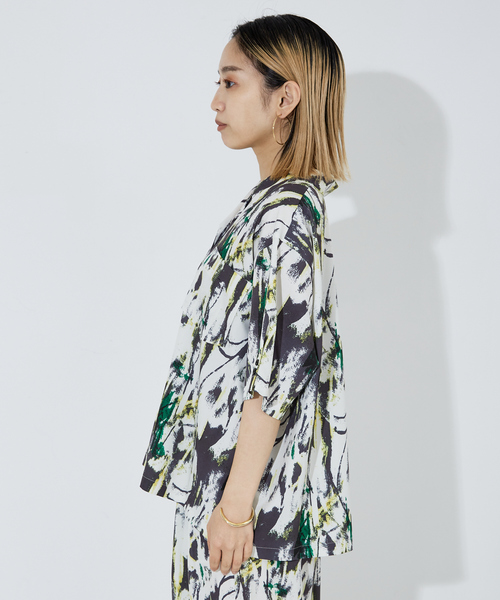 NOMINE（ノミネ）の「【セットアップ着用可】ペインティング開襟シャツ（シャツ/ブラウス・レディース・アイボリー/ピンク/マスタード・フリー）」の15枚目の写真