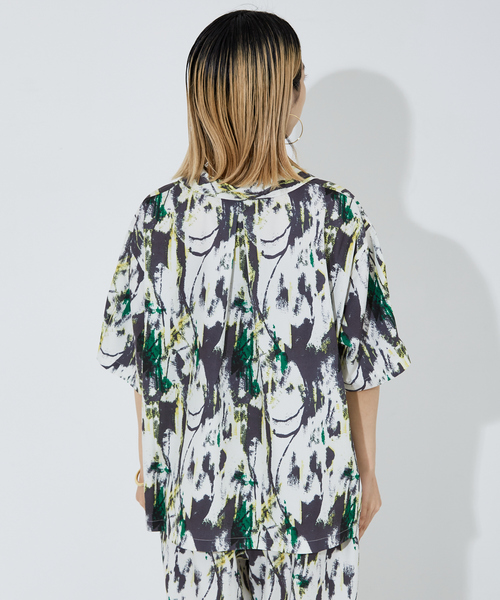 NOMINE（ノミネ）の「【セットアップ着用可】ペインティング開襟シャツ（シャツ/ブラウス・レディース・アイボリー/ピンク/マスタード・フリー）」の6枚目の写真