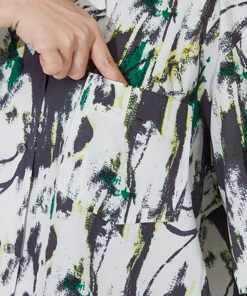 NOMINE（ノミネ）の「【セットアップ着用可】ペインティング開襟シャツ（シャツ/ブラウス・レディース・アイボリー/ピンク/マスタード・フリー）」の18枚目の写真