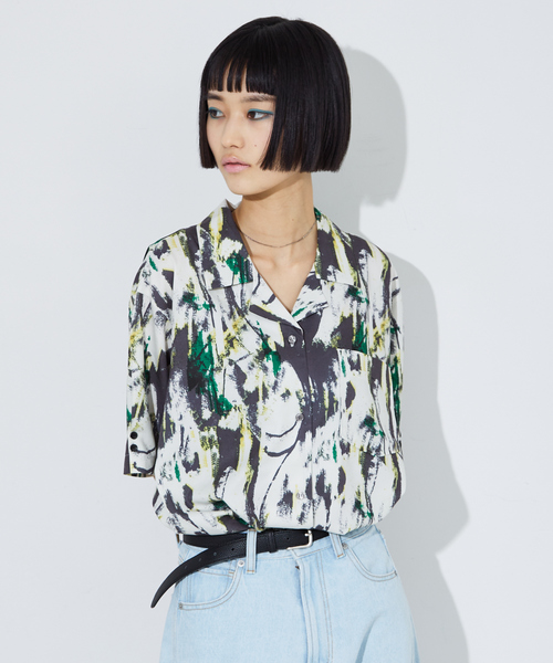 NOMINE（ノミネ）の「【セットアップ着用可】ペインティング開襟シャツ（シャツ/ブラウス・レディース・アイボリー/ピンク/マスタード・フリー）」の21枚目の写真