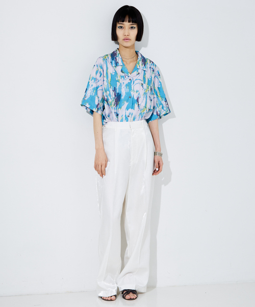 NOMINE（ノミネ）の「【セットアップ着用可】ペインティング開襟シャツ（シャツ/ブラウス・レディース・アイボリー/ピンク/マスタード・フリー）」の9枚目の写真