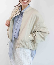 Jines（ジネス）の「アレルビート加工 MA-1ライク ショートブルゾン（ブルゾン）」
