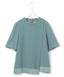 【新色追加・接触冷感・UVケア・速乾・洗える】 FluidBackSatin Tブラウス