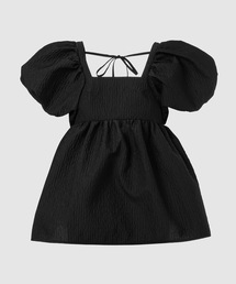BANDEAU BLOUSE WITH OPEN BACK AND PUFF SLEEVE