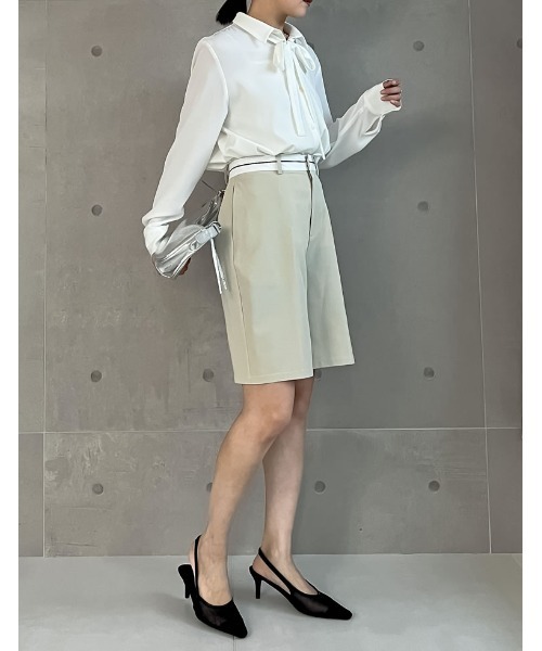 Re:EDIT（リエディ）の「[2024SS COLLECTION]ライトツイルマーベルトウエストデザインショートパンツ（その他パンツ・レディース・ベージュ/グレー/ブラック/アイボリー・SMALL/MEDIUM/LARGE）」の11枚目の写真
