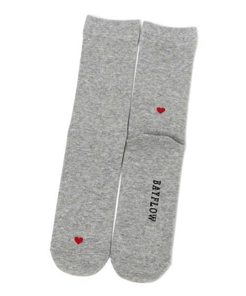 BAYFLOW（ベイフロー）の「ハートポイントソックス（ソックス/靴下・レディース・ブラック/オフホワイト/クリーム/グレー・FREE）」の3枚目の写真